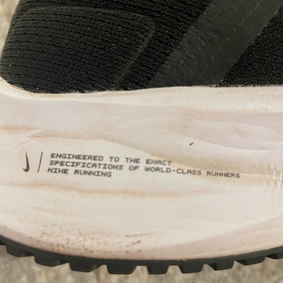 Nike Air Zoom Pegasus 38 Black & White Side Zip Velcro Closure Women’s Size 9 - Picture 14 of 15